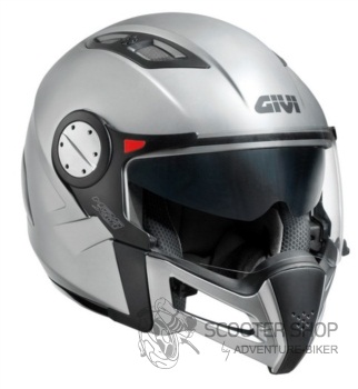 Helma GIVI X.01 G779 stříbrná se sluneční clonou, 2 čelisti