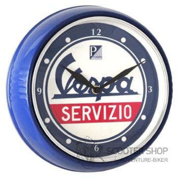Stylová nástěnné hodiny Vespa skútr Service (IT) prům. 32cm