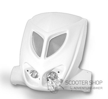Přední maska BCD Extreme pro skútr MBK STUNT /AMAHA SLIDER - bílá - 02310