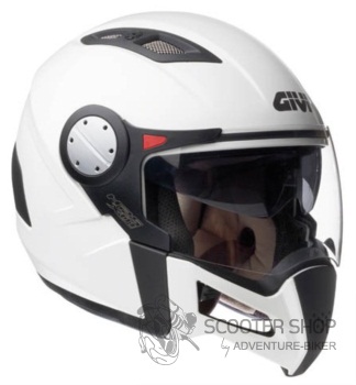 Helma GIVI X.01 B190 bílá se sluneční clonou, 2 čelisti
