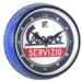 Stylové nástěnné hodiny Vespa skútr Service (IT) prům. 32cm