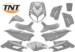 Sada plastů TNT na Peugeot Speedfight II - 13 ks. - stříbrná - 366881