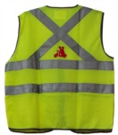 Reflexní výstražná vesta na zip na skútr moto