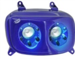 Tuningová světla na skútr LED od TNT pro MBK Booster a YAMAHA Bw's 12, modré
